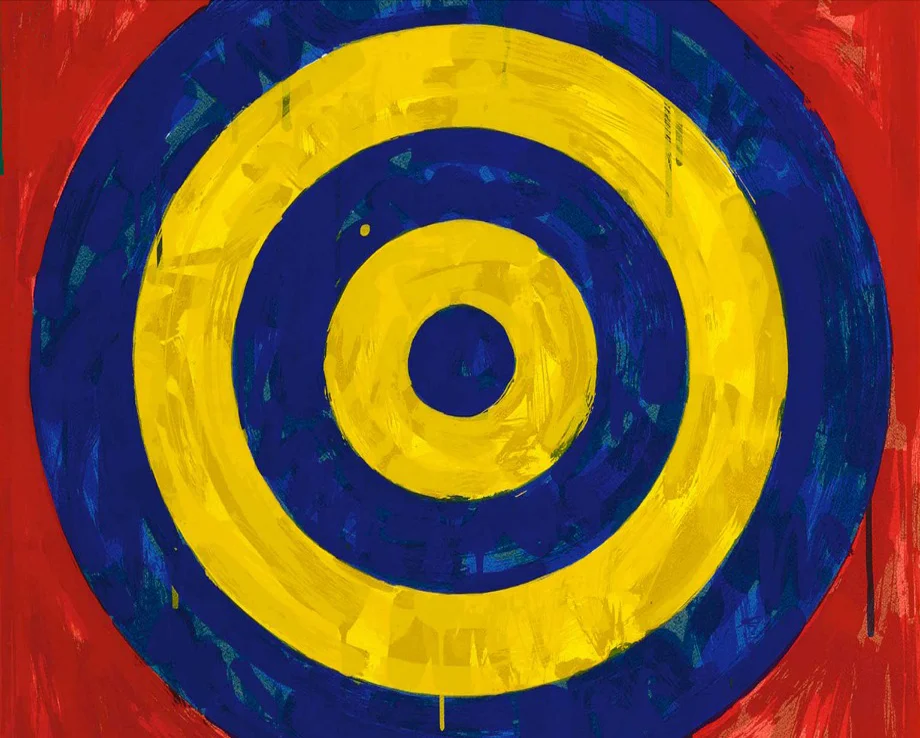 Jasper Johns Target, 1974 color silkscreen print from twenty-seven screens on J.B. Green paper