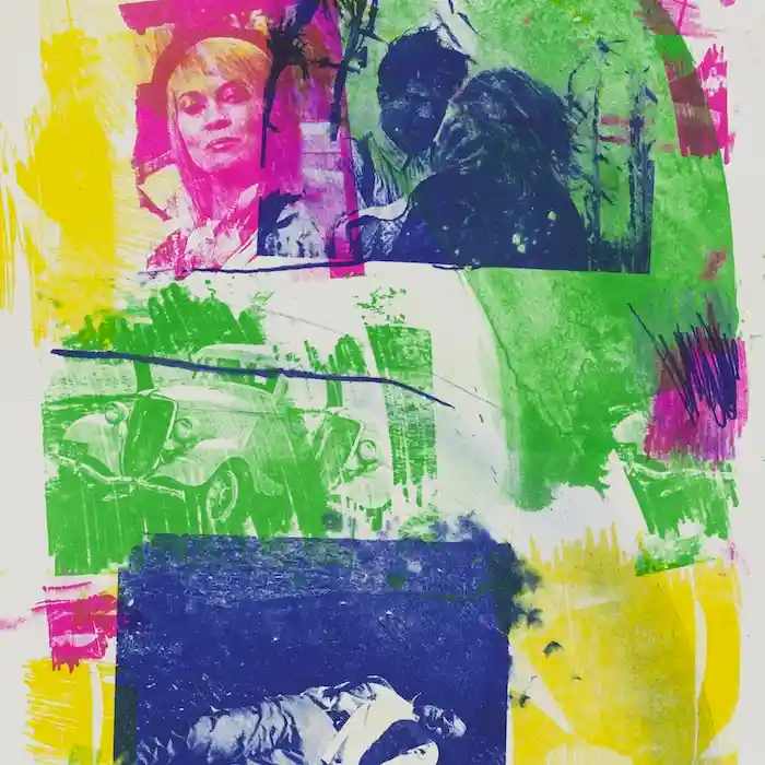Robert Rauschenberg Storyline I, from Reels (B+C) (Foster 52), 1968 4-color lithograph print on Rives BFK paper