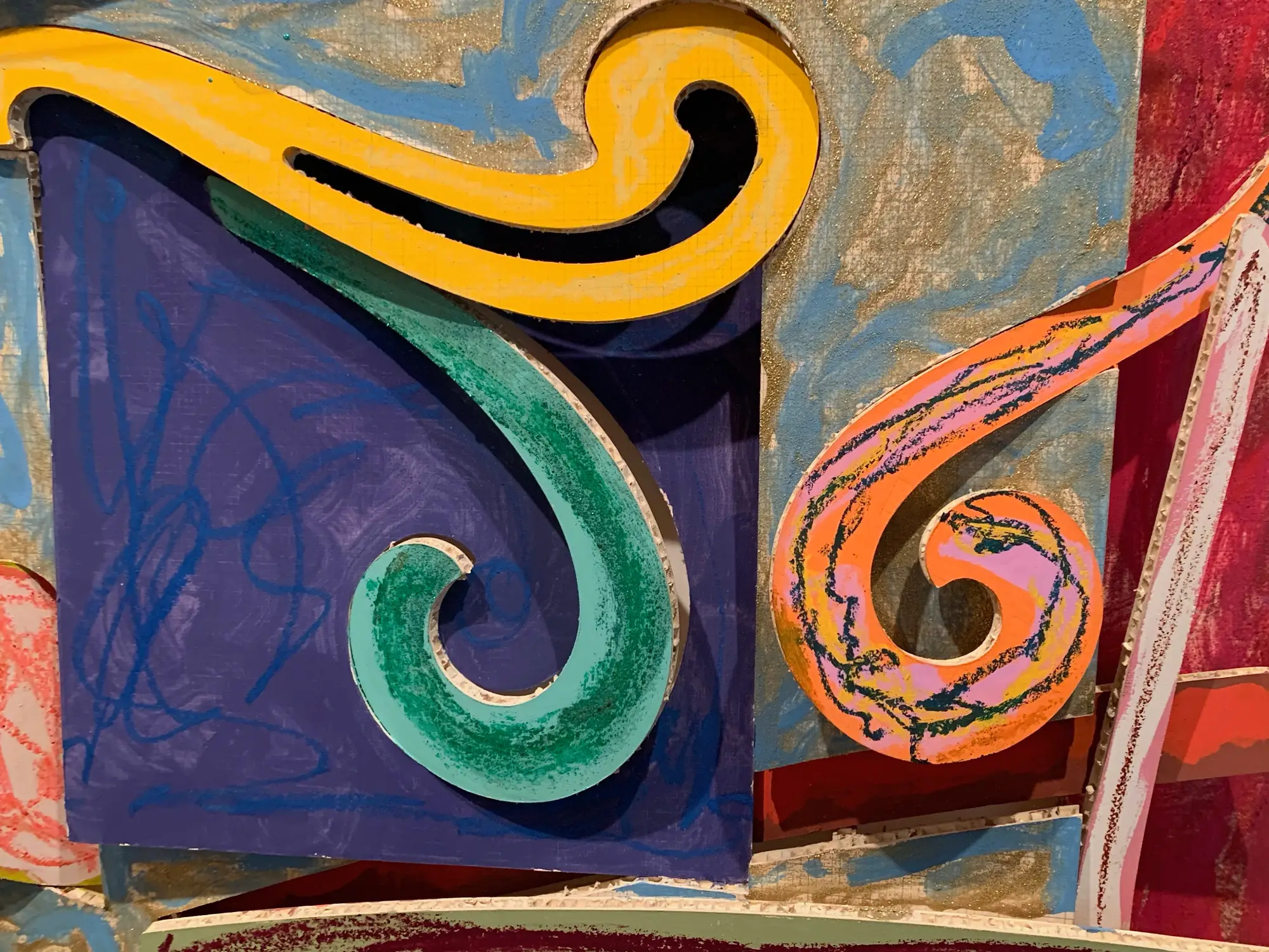 Frank Stella Steller's Albatross, 1977 mixed media wall sculpture, glitter, acrylic and oilstick on Tycore